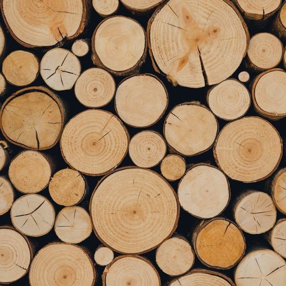 Logs We use FSC timber like this for sustainability.