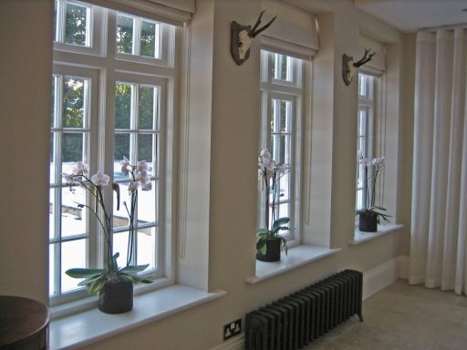 Bespoke hardwood windows made from Sapele with multipoint locks and friction hinges. Made in Sheffield bespoke joinery.
