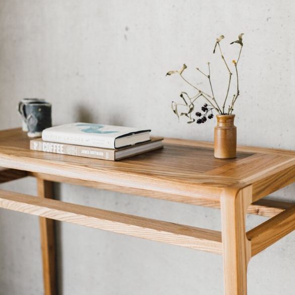 Handmade Elm side table in Sheffield.
