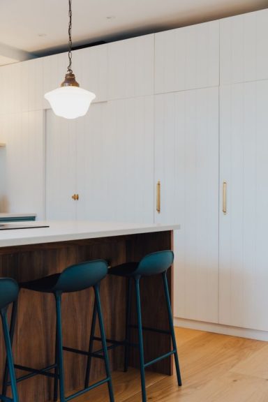 Bespoke walk in kitchen pantry.