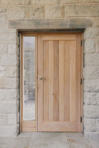 Bespoke Oak entrance door made in Sheffield.